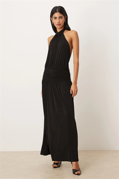 Макси-платье с завязками на шее и открытой спиной артикул 151999852