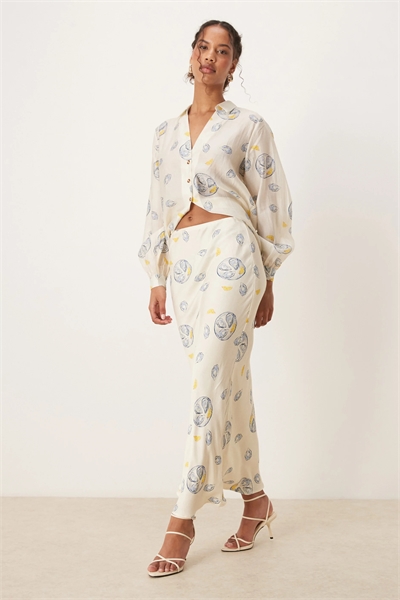 Макси-юбка-комбинация из атласа co-ord артикул 148249852