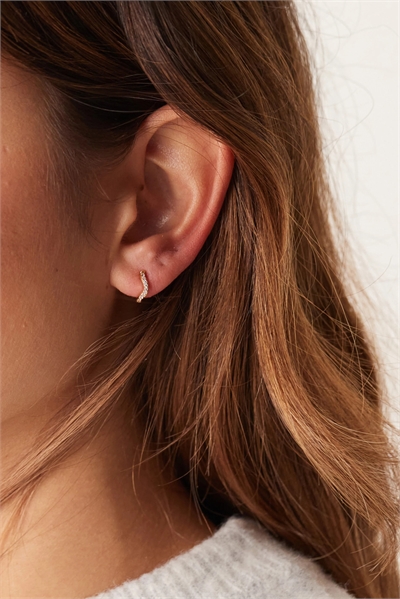 Микро-кольца с узором «волна» из мелких камней артикул 137000880