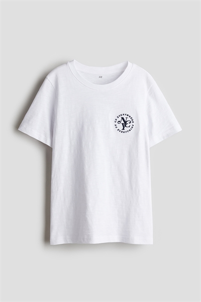 Хлопковая футболка с узором артикул 1231987001