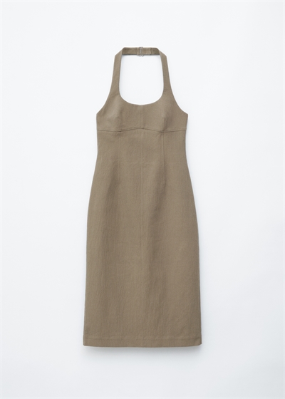 Платье средней длины с завязками на шее артикул 1325826001