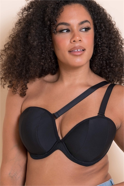 Бюстгальтер с глубоким вырезом и мягкими чашками для полной груди в стиле супергероев артикул 151834942