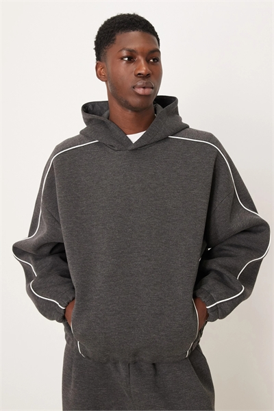 Худи экстремально большого размера с окантовкой co-ord артикул 153490342