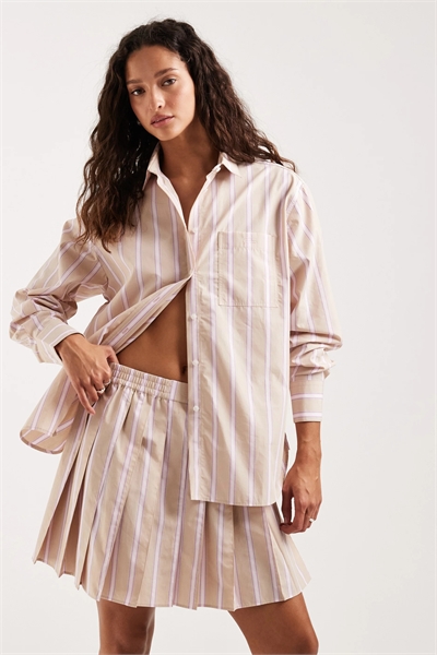 Юбка из поплина в полоску co-ord артикул 155117044