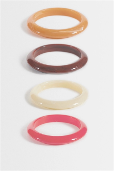 Набор из 4 ярких акриловых браслетов артикул 156221524
