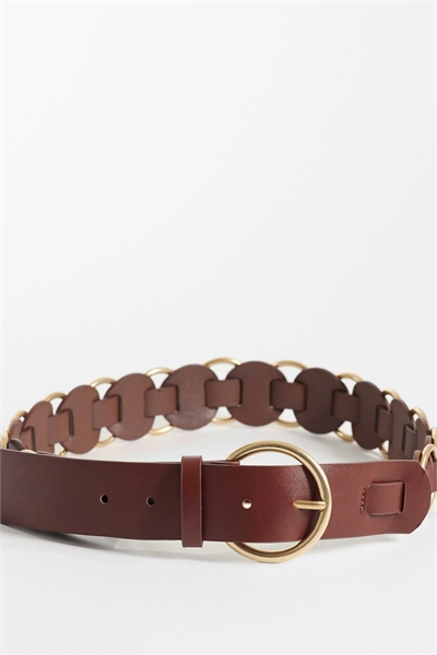 Пояс с золотыми кольцами артикул 156221490