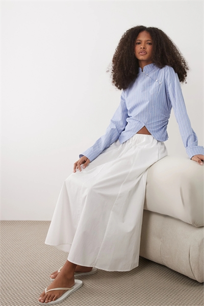 Юбка-миди А-силуэта из 100% хлопка артикул 156282234