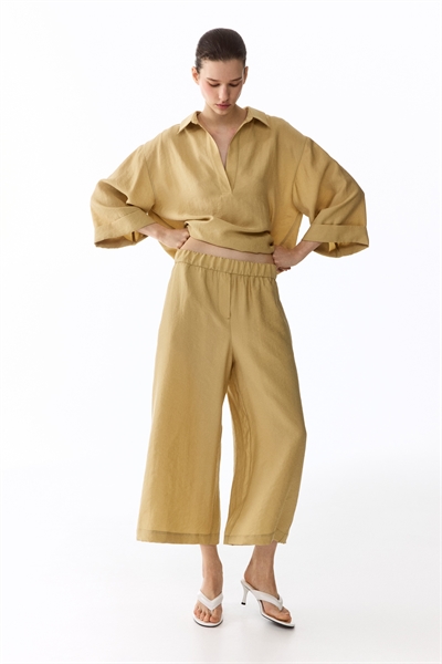 Прямые брюки из смесовой ткани с лиоцеллом артикул 1345980001