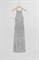 Обтягивающее тело платье с металлической горловиной - Фото 12516104