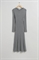 Расклешенное ребристое платье-миди - Фото 12543062