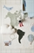 Ворсистый ковер с картой мира - Фото 12572199