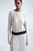 Трикотажное платье с лестничным швом - Фото 12609033