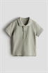 Хлопковая рубашка-поло из пике - Фото 12615564
