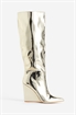 Высокие сапоги по колено с клиновидным каблуком Cassiopia - Фото 12646411