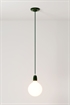 Фарфоровый подвесной светильник с лампочкой - Фото 12650082