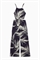 Льняной комбинезон с открытой спиной и цветочным принтом - Фото 12833928