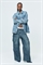 Широкие высокие джинсы-карго - Фото 12863138