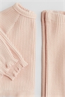 Комплект из 2 частей из хлопка с волнистыми ребрами 1260244001 - Фото 13313735