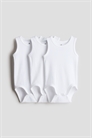 Хлопковые боди из 3 комплектов 1088029002 - Фото 13338483