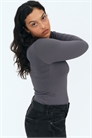 Топ из микрофибры с длинными рукавами 1191700011 - Фото 13416096