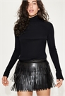 Мини-юбка из мелованной ткани с бахромой 1290260001 - Фото 13430743