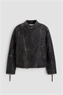 Кожаная байкерская куртка 1272728001 - Фото 13443889