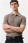 Рубашка-поло Slim Fit из трикотажа в рубчик 1285783003 - Фото 13455947
