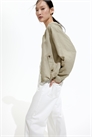 Куртка-бомбер из льняной смеси 1262913001 - Фото 13462016