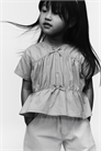 Блузка из хлопка с пеплумом 1281090003 - Фото 13463635