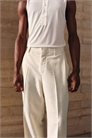 Костюмные брюки свободного покроя из льняного бленда 1263434001 - Фото 13464912
