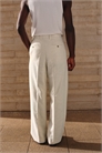 Костюмные брюки свободного покроя из льняного бленда 1263434001 - Фото 13464914