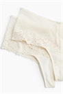 Кружевные трусы-стринги с кружевом из 2 комплектов 1282704002 - Фото 13484846