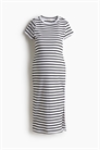 Платье-футболка с ребристой отделкой MAMA 1256331004 - Фото 13507191