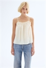 Топ на бретельках с оборкой 1289126001 - Фото 13509697