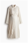 Платье-рубашка из льняного бленда MAMA 1255732002 - Фото 13522727
