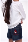 Джинсовые шорты с вышивкой 1280698001 - Фото 13555946