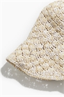 Соломенная шляпа-ведро с вязаным узором 1215227001 - Фото 13571113
