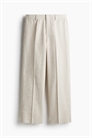 Свободный крой брюк из льняной смеси 1274625001 - Фото 13574578