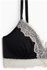 Мягкий бюстгальтер из микрофибры и кружева с мягкой подкладкой 1273419001 - Фото 13579637