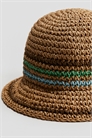 Соломенная шляпа с вязаным узором 1282215003 - Фото 13580625