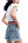 Джинсовые шорты с высокой талией 1266263001 - Фото 13593469