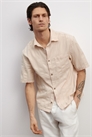 Текстурированная рубашка с короткими рукавами Regular Fit 1265144003 - Фото 13598689