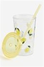 Пластиковая кружка с рисунком и соломинкой 1206087003 - Фото 13601098