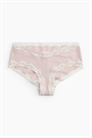Трусы-хипстеры из хлопка с кружевной отделкой MAMA 3 шт. 1283811001 - Фото 13609220