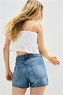 Джинсовые шорты с высокой талией 1285168001 - Фото 13609419