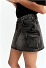 Джинсовая мини-юбка карго 1246060001 - Фото 13613723
