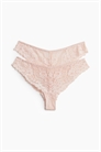 Кружевные трусы-бразильяна, набор 2 шт 1278135005 - Фото 13623257