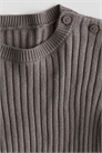 Джемпер с ребристой вязкой 1261110002 - Фото 13646840
