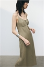Платье на бретелях из льняного бленда 1291650001 - Фото 13676353