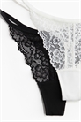 Кружевные трусы-стринги tanga в упаковке из 3 штук 1232495016 - Фото 13677494